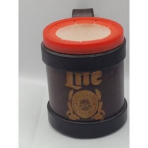 Miller Lite Leather Can Koozie Styrofoam Insert